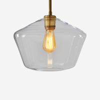 Designer LED pendant light in metal and glass, various shapes