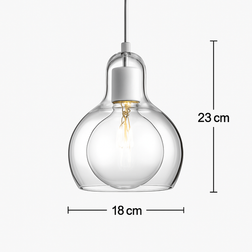 Loft glass LED pendant light - vue 7 sur 6