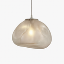 Designer LED pendant light in blown glass hang style