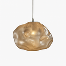 Designer LED pendant light in blown glass hang style