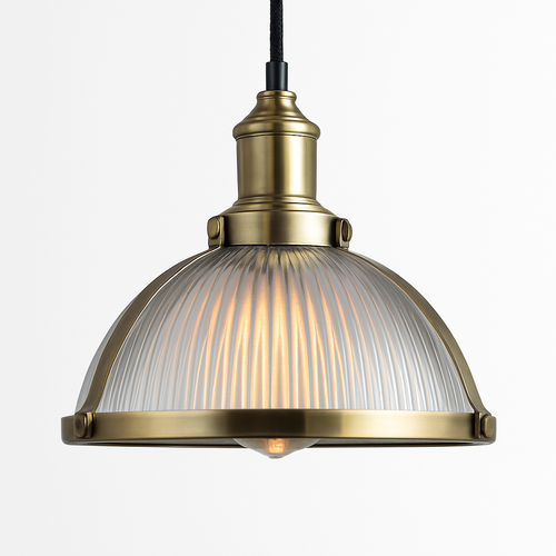 Industrial loft style glass LED pendant light - vue 2 sur 6