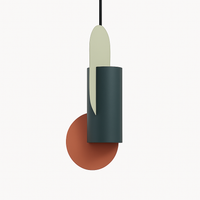 Design LED pendant light with colourful African shapes