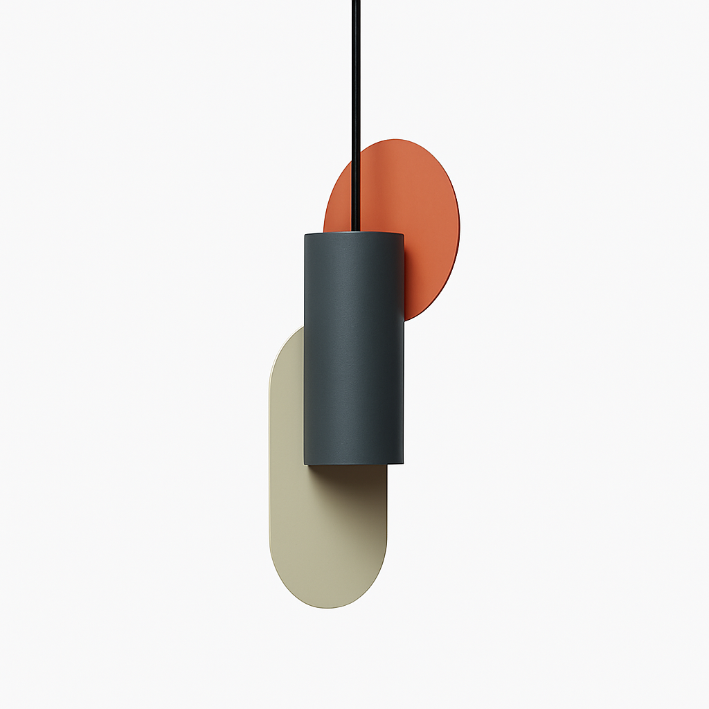 Design LED pendant light with colourful African shapes - vue 11 sur 13