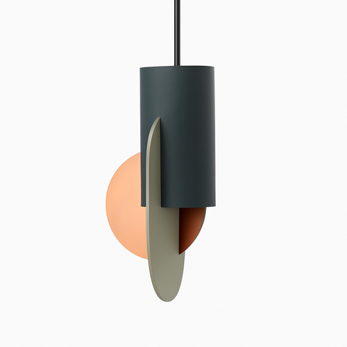 Design LED pendant light with colourful African shapes - vue 13 sur 13