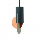 Design LED pendant light with colourful African shapes