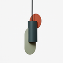 Design LED pendant light with colourful African shapes
