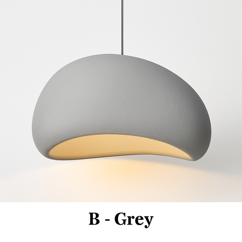 Minimalist designer LED pendant light with original Boaz shape - vue 10 sur 9