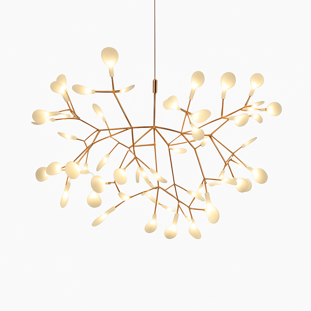 Modern designer LED pendant light tree copper or black home