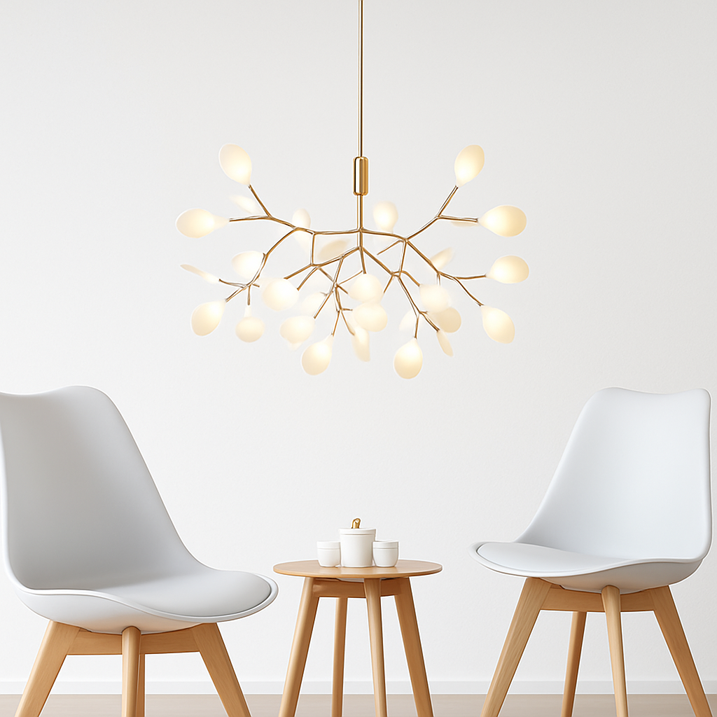 Modern designer LED pendant light tree copper or black home