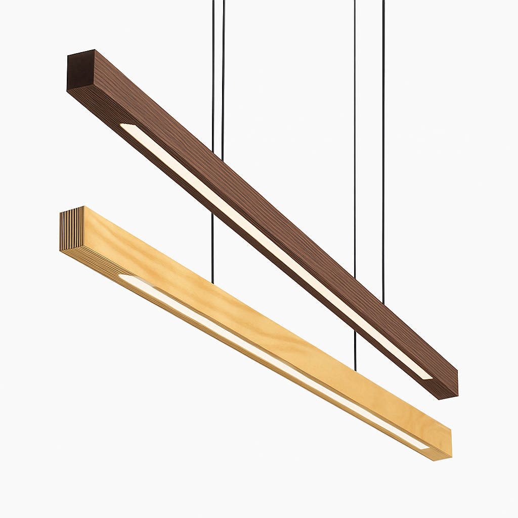 Modern design wooden LED pendant light hang