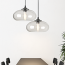 Oval glass designer pendant light ball