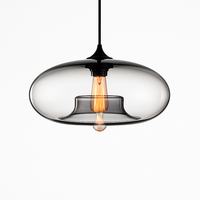 Oval glass designer pendant light ball
