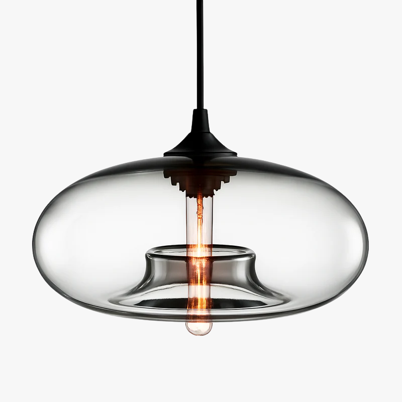 Oval glass designer pendant light ball