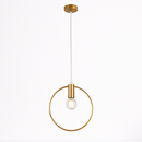 Gold LED round pendant light