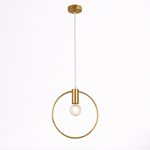 Gold LED round pendant light - vue 5 sur 7