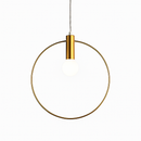 Gold LED round pendant light