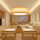 Modern Japanese-style bamboo pendant light