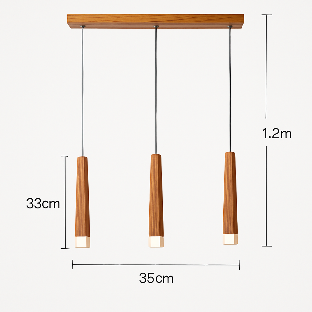 Modern wooden pendant light