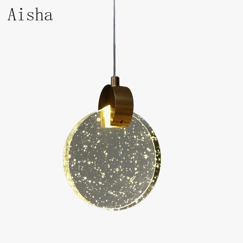 Modern creative crystal pendant light with LED lighting