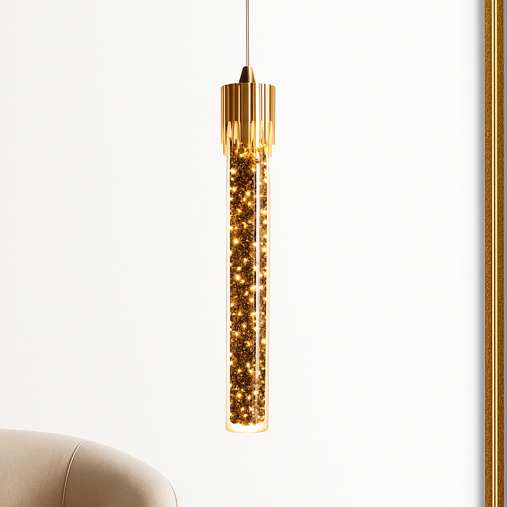 Modern crystal pendant light with LED