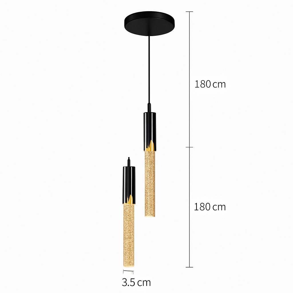 Modern crystal pendant light with LED