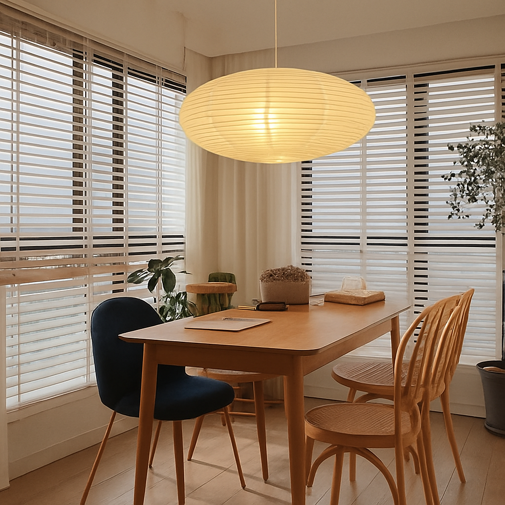 Danish design rice paper pendant light for elegant interiors