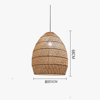 Vintage rattan pendant light