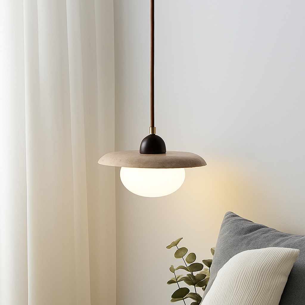 Japanese travertine pendant light