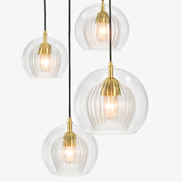 Industrial design glass pendant light, simple and modern