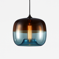 Coloured glass designer LED pendant apple
