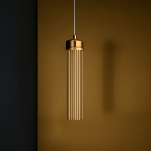 Postmodern style striped glass pendant light for creative decoration - vue 3 sur 10