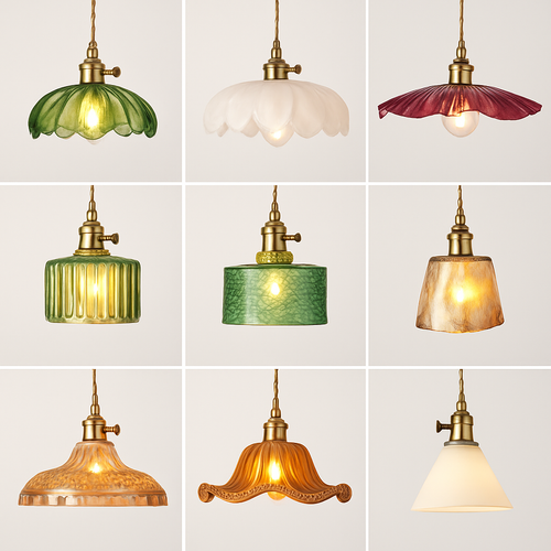 Scandinavian glass pendant light for modern decor - vue 3 sur 23