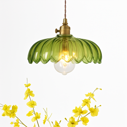 Scandinavian glass pendant light for modern decor - vue 6 sur 23