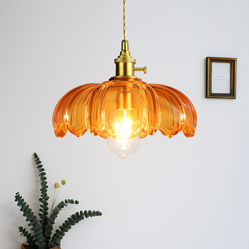 Scandinavian glass pendant light for modern decor - vue 7 sur 23