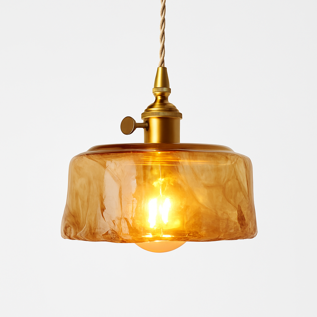 Scandinavian glass pendant light for modern decor