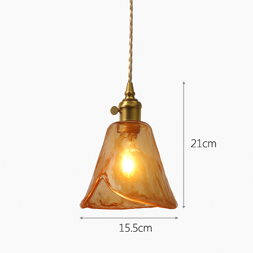 Scandinavian glass pendant light for modern decor - vue 9 sur 23
