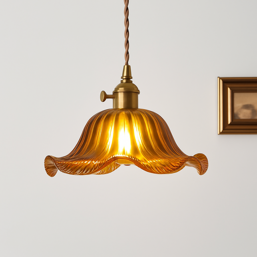 Scandinavian glass pendant light for modern decor - vue 9 sur 23