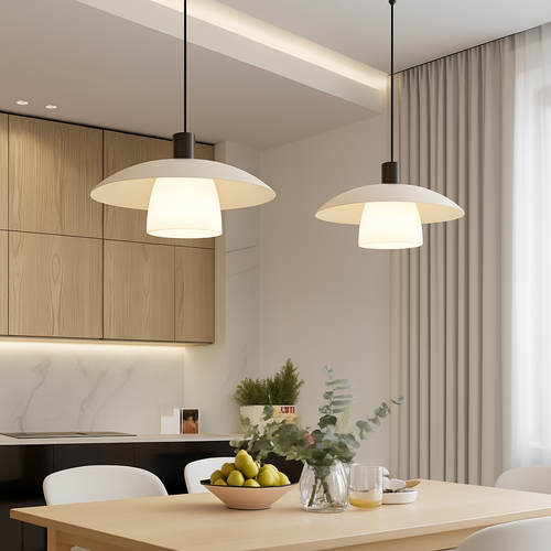 Modern Japanese pendant light for elegant interior decoration - vue 3 sur 10