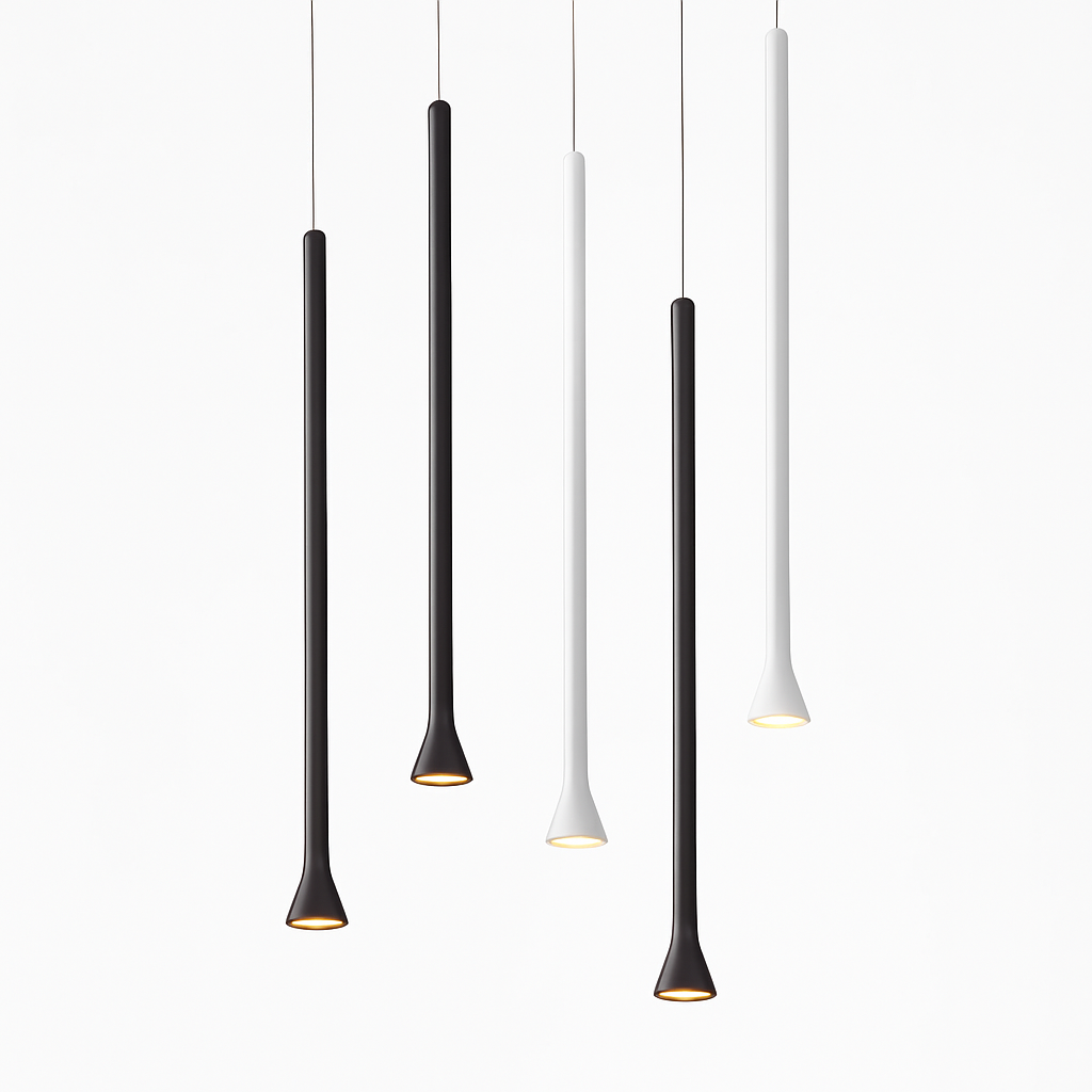 Creative art LED long tube pendant light