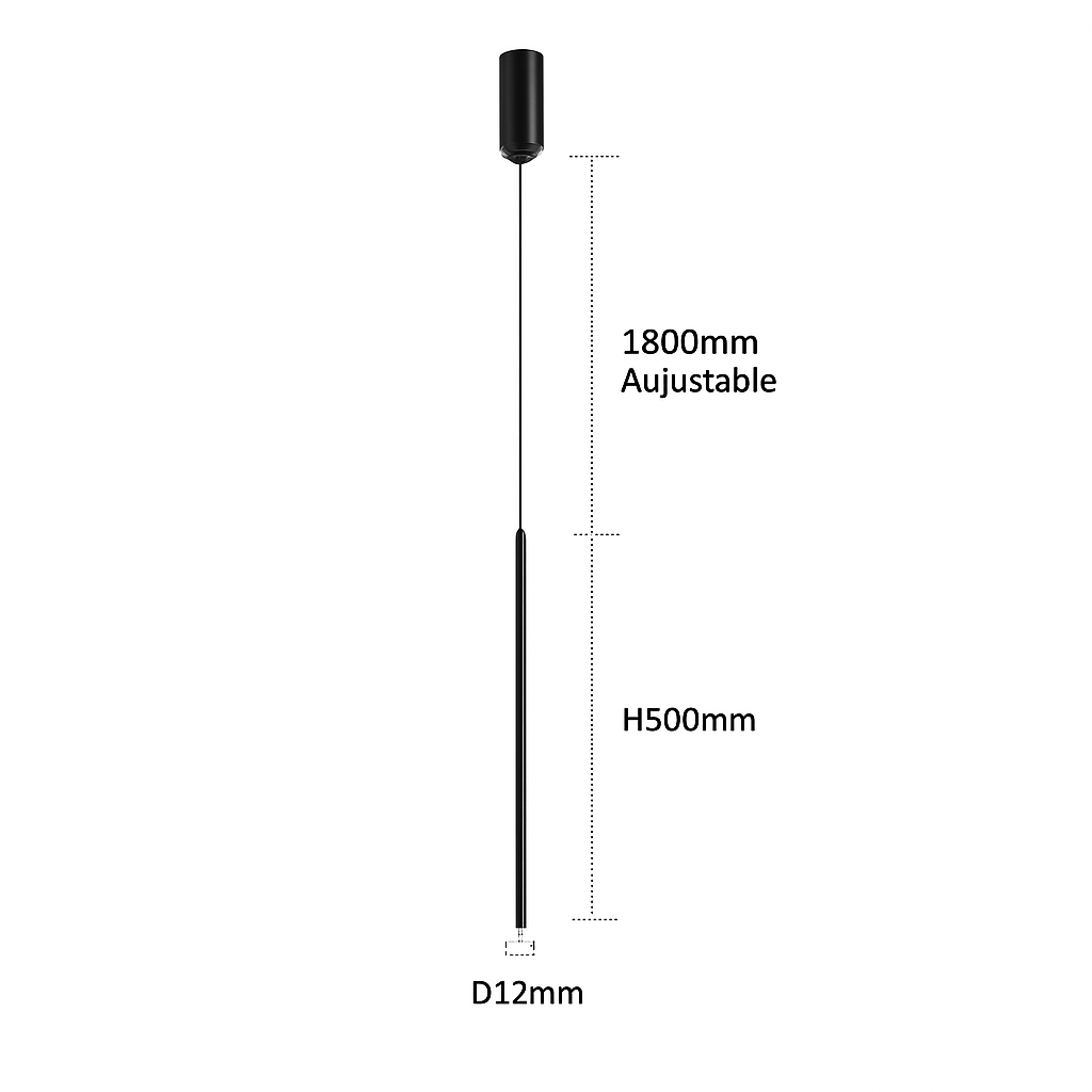 Minimalist LED pendant light for restaurant or bar - vue 13 sur 14