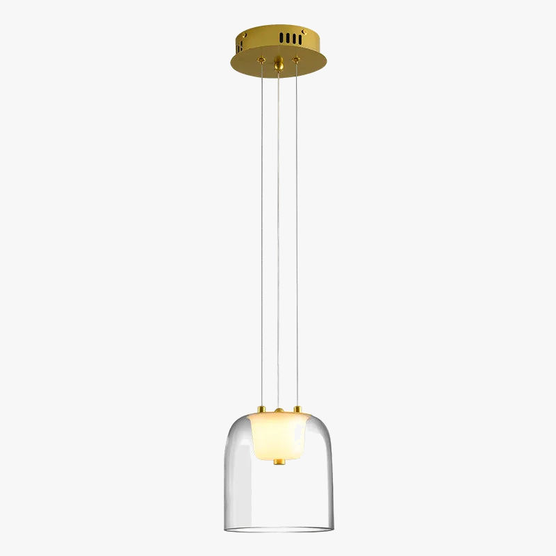Modern LED pendant light with glass cover