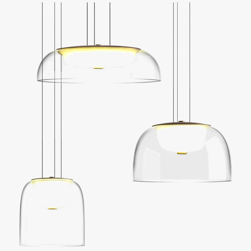 Modern LED pendant light with glass cover