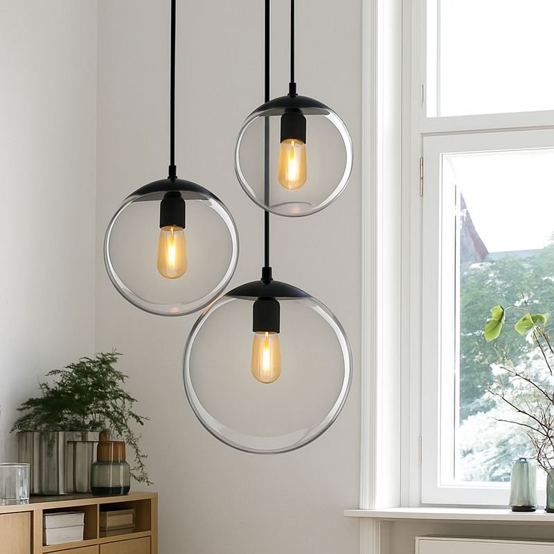 Living glass LED globe pendant light
