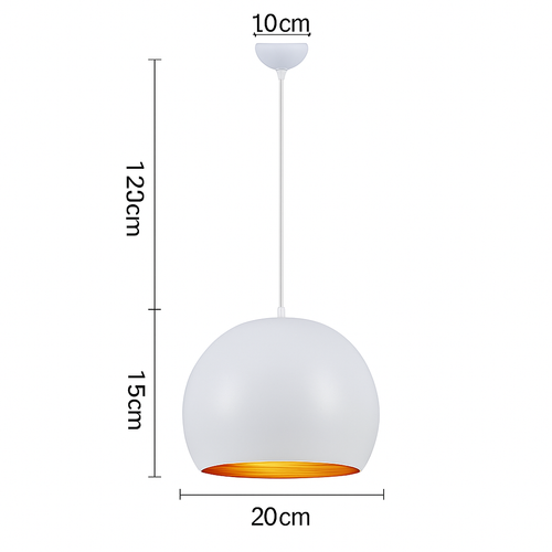 Modern colourful LED globe pendant light