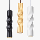 Spiral pipe LED cylindrical designer pendant light