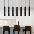 Spiral pipe LED cylindrical designer pendant light