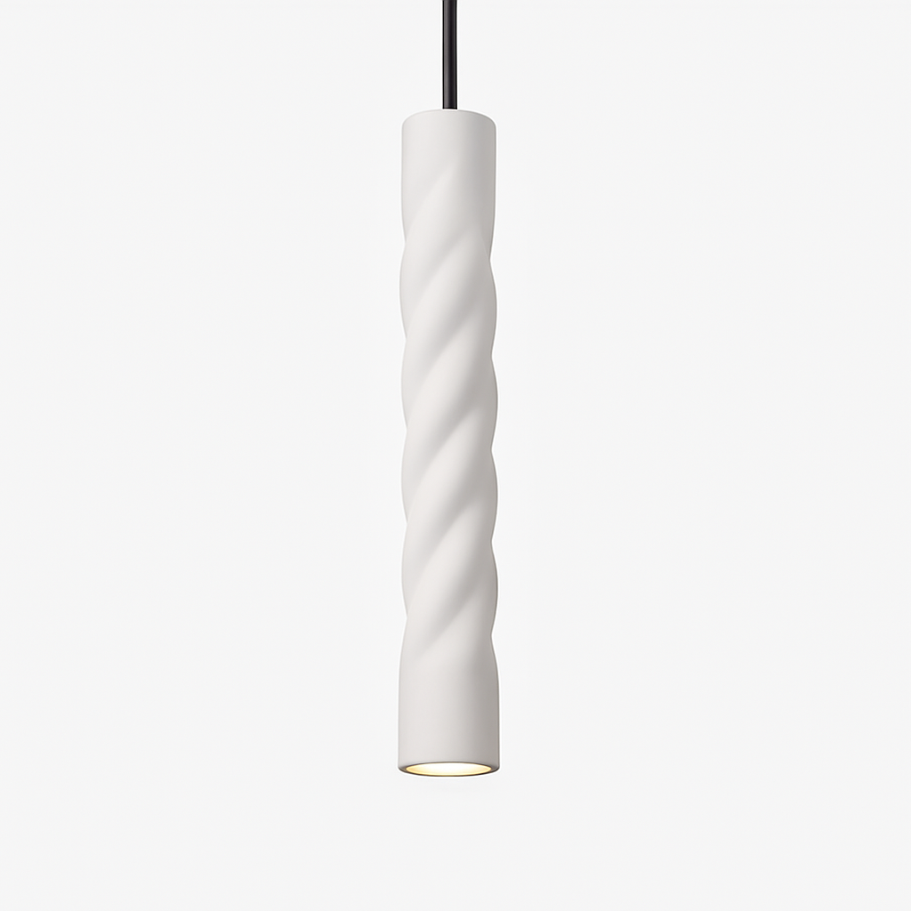 Spiral pipe LED cylindrical designer pendant light - vue 6 sur 7