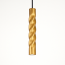 Spiral pipe LED cylindrical designer pendant light