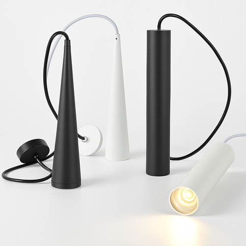 Dimmable LED pendant light cylinder cone tube - vue 4 sur 7