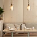 Ceramic LED pendant light in multiple designer shapes